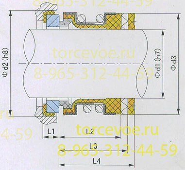 Схема торцевого уплотнения BS 2100-10